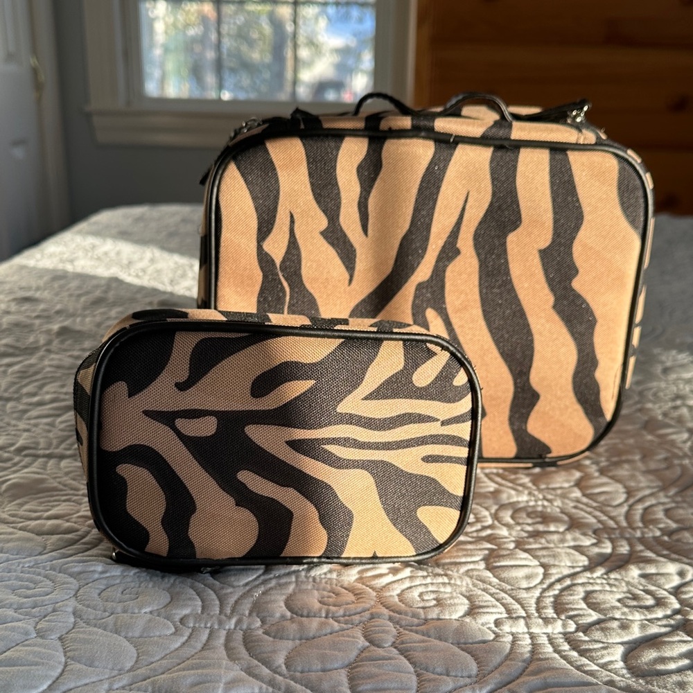 Animal Print Cosmetic Bag Set
